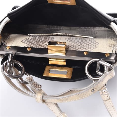 fendi peekaboo mini fashionphile|fendi peekaboo snakeskin.